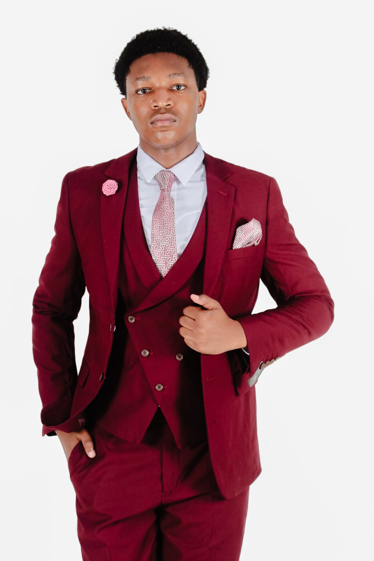 3pc Tailored Fit Suit (Burgundy) – SUITS SOCIETY