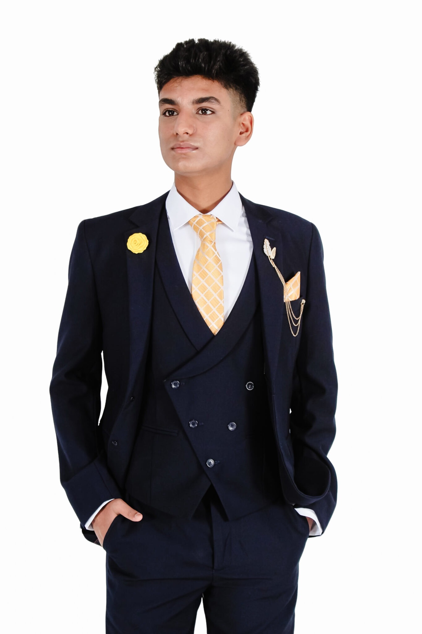 3pc Tailored Fit Suit (Navy) – SUITS SOCIETY