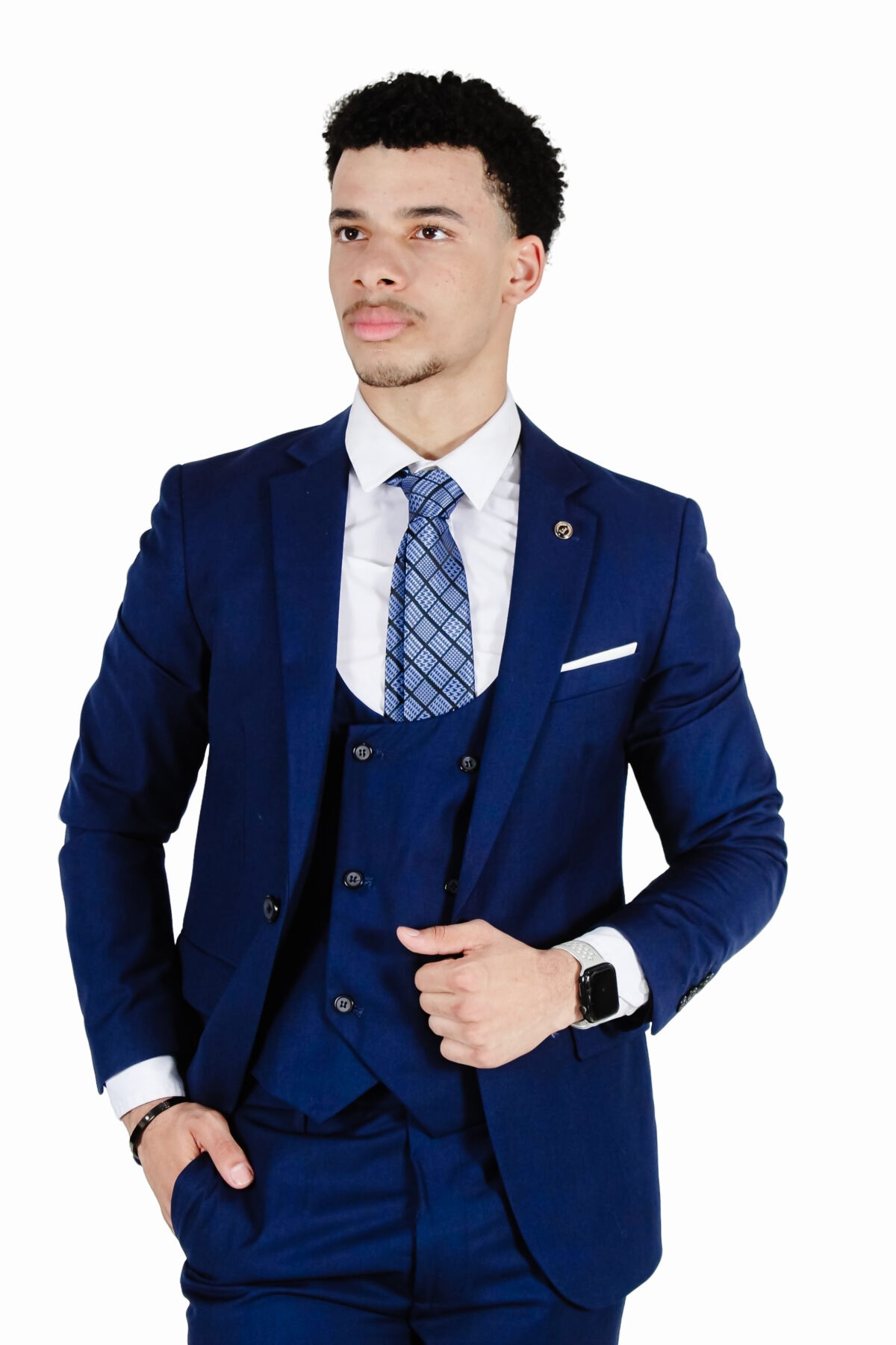 3pc Slim Fit Suit (Royal) – SUITS SOCIETY